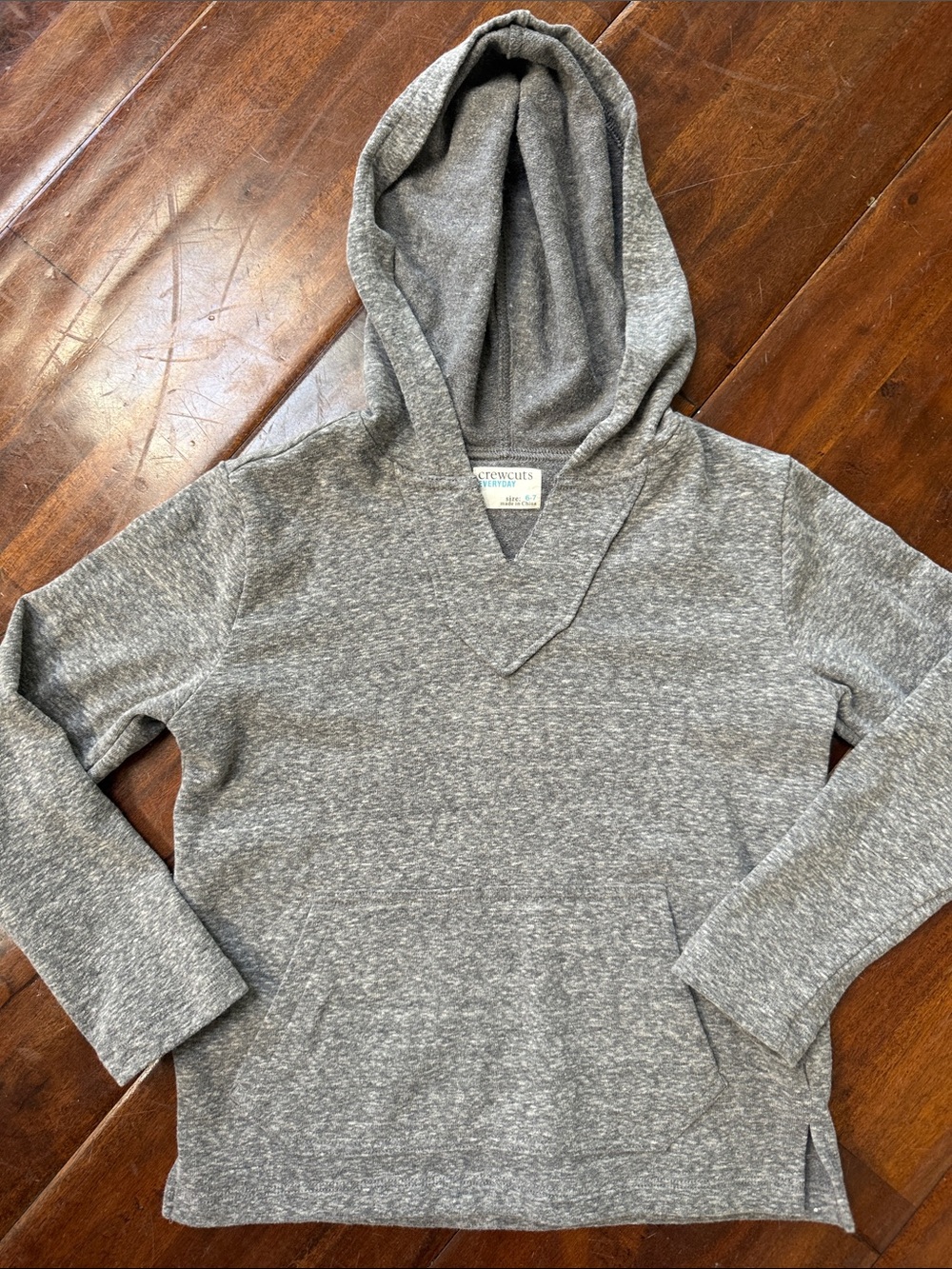Crewcuts Gray Hooded Pullover Sweater